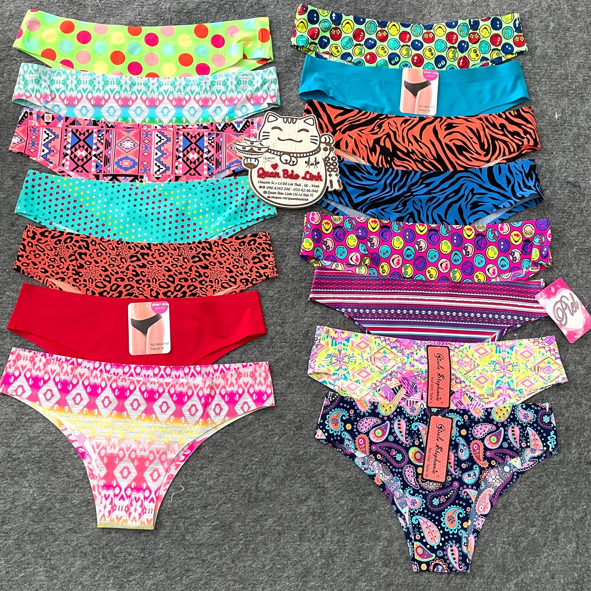 Set 5 quần lót su tam giác nửa mông MLEM
