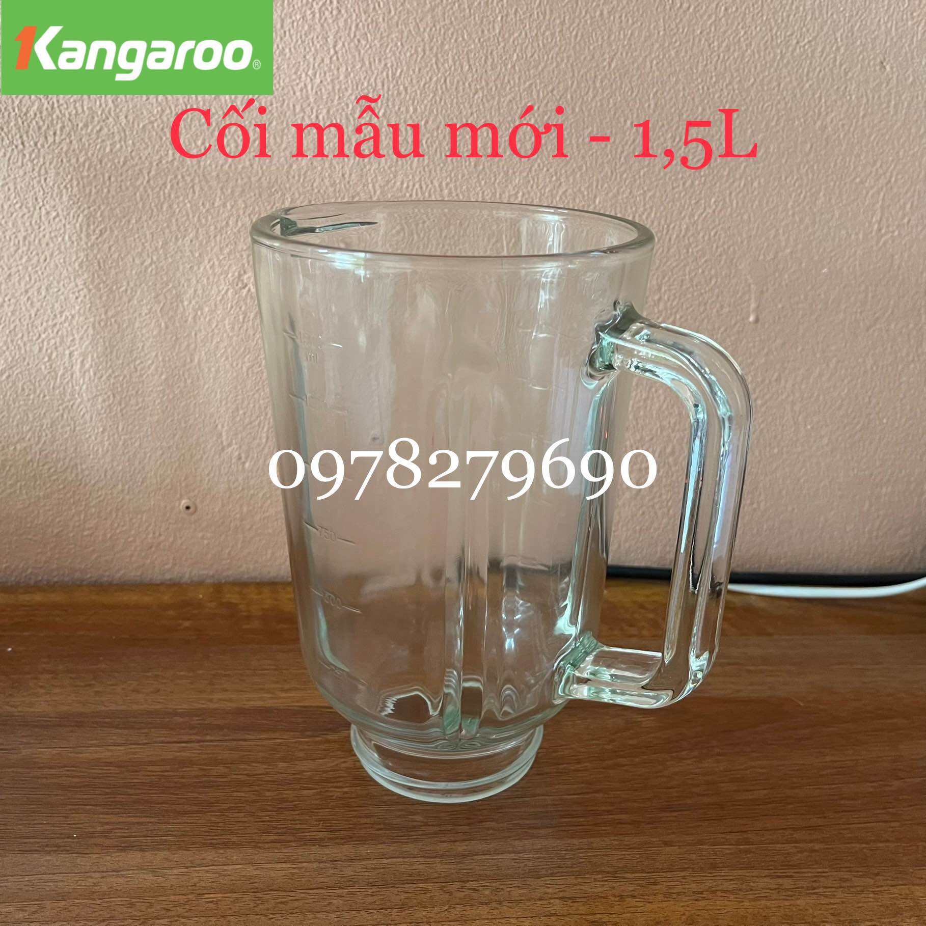 (PHỤ KIỆN MÁY XAY SINH TỐ) CỐI  LY THỦY TINH MÁY XAY KANGAROO KGBL1000X #KGBL1000X