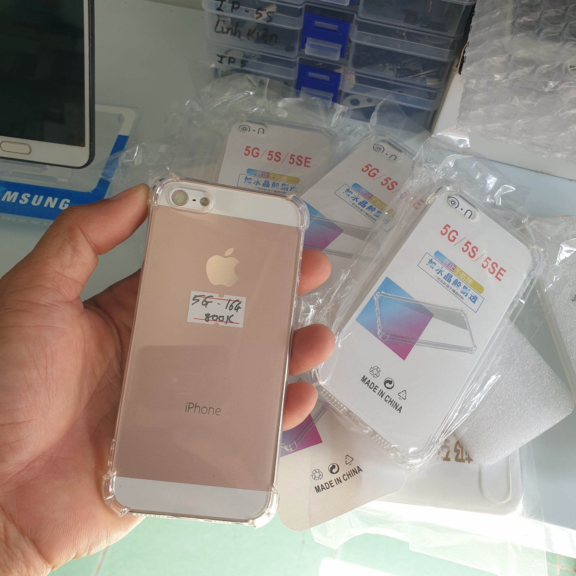 ốp lưng điện thoại  iphone 5/5s/5se trong suốt