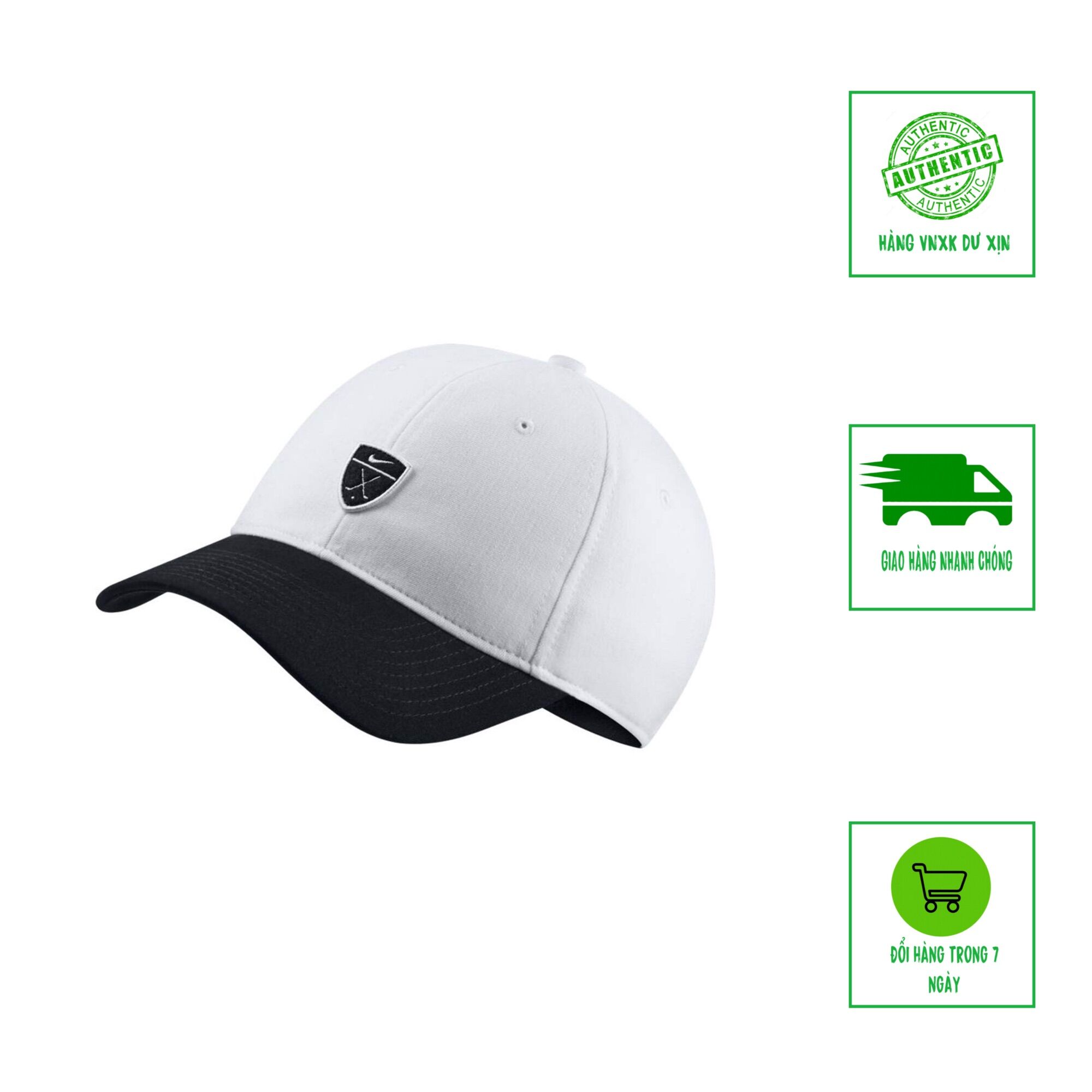Nón lưỡi trai nike golf xịn vnxk màu trắng