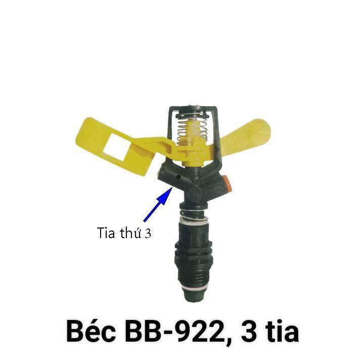 10 cái béc cánh đập chuồn chuồn 2 tia, 3 tia ren ngoài 21mm bb922
