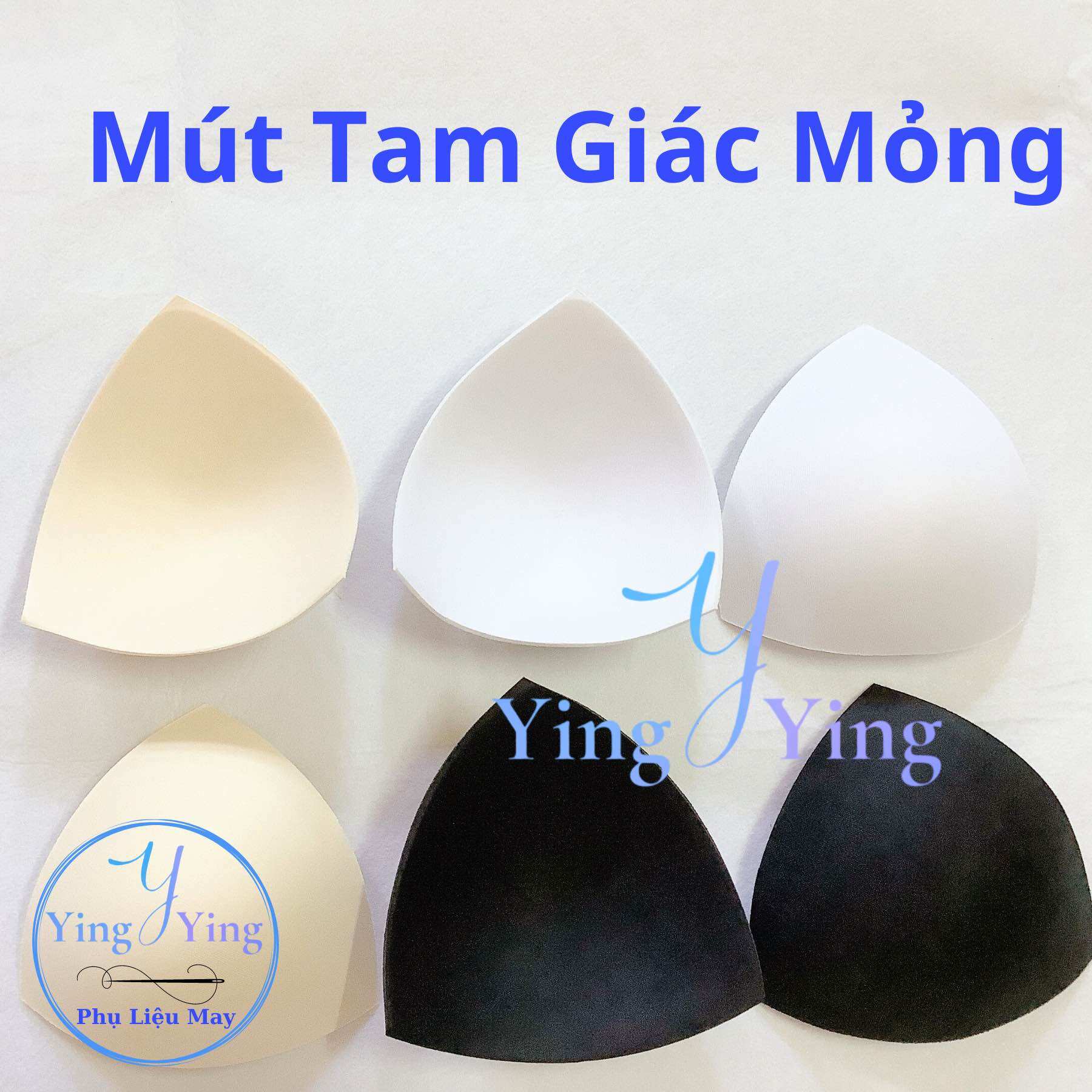 Mút tam giác mỏng size 80-85, mút ép vải, mút độn áo ngực, áo tập