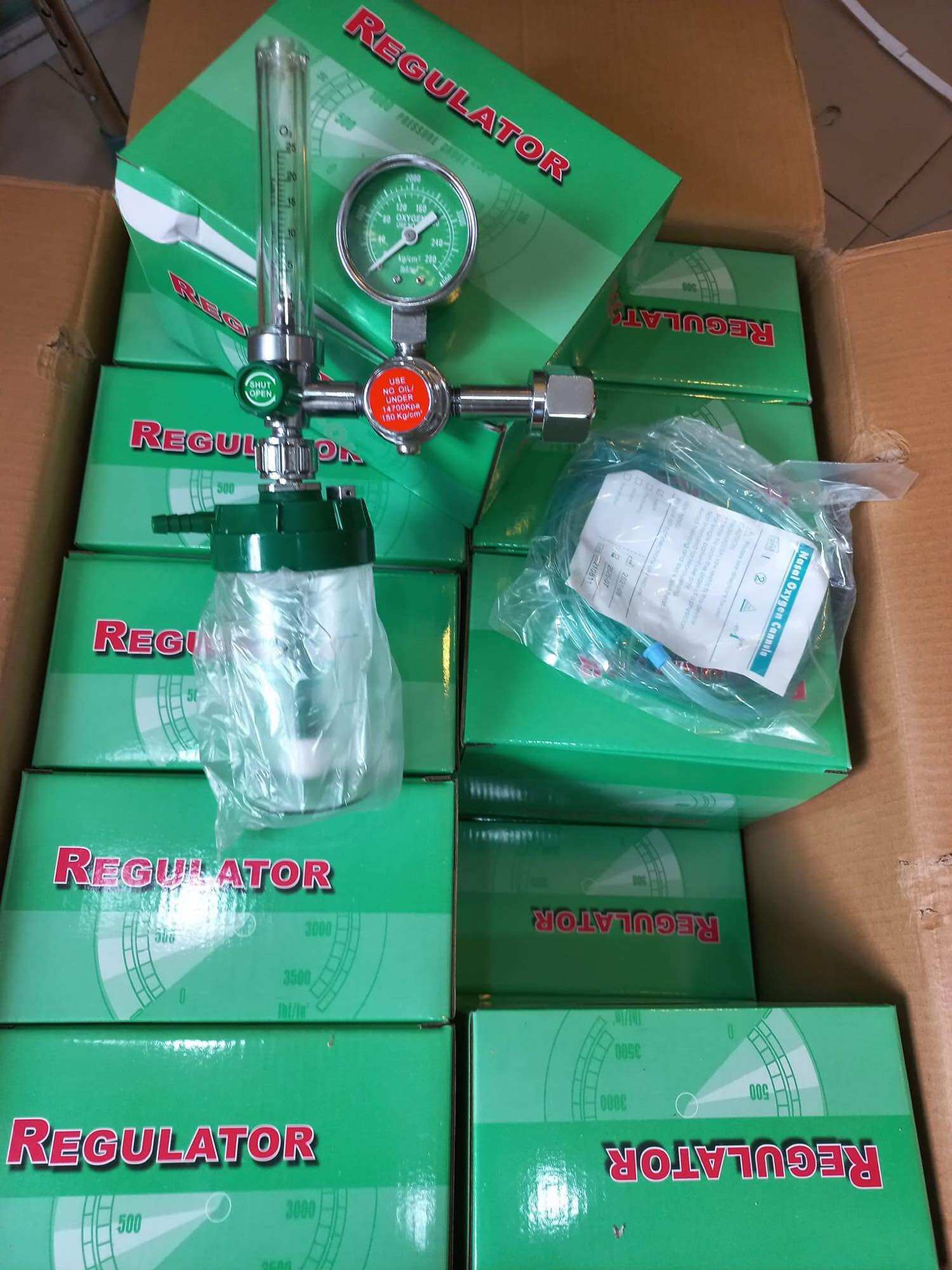 Đồng hồ oxy y tế đo áp suất bình khí Regulator