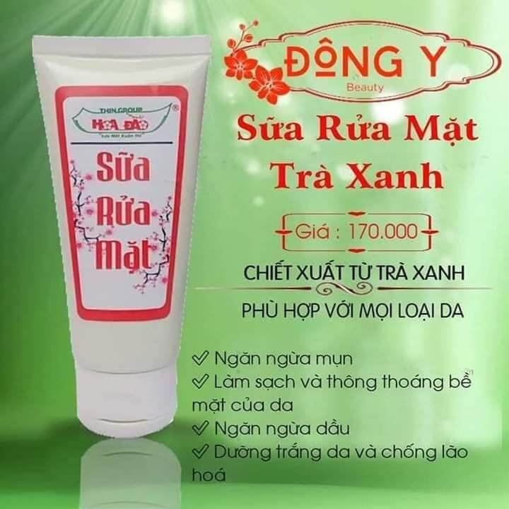 combo kem mụn + sữa rửa mặt Hoa Đào