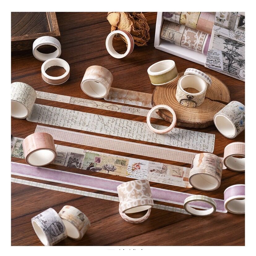 Set 20 cuộn washi tape vintage