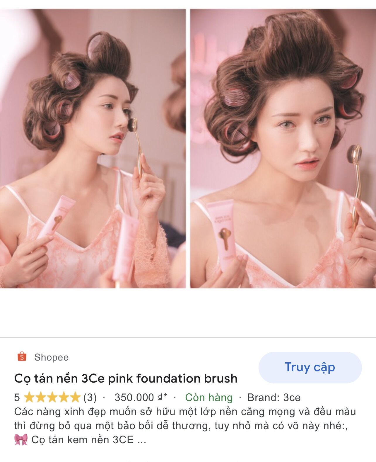 [HCM]Cọ tán kem nền 3CE Pink foundation Brush