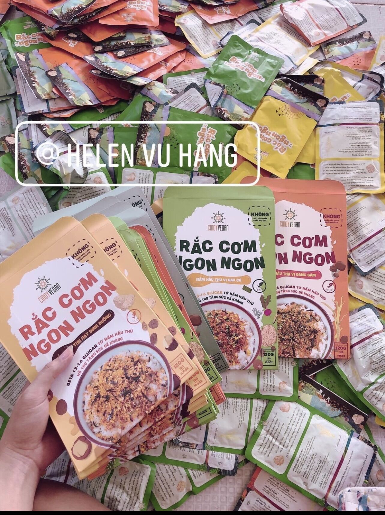 RẮC CƠM NGON NGON CINDY VEGAN RA MẮT 4 VỊ