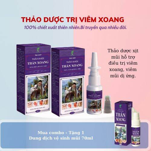 [Hcm]Combo 2 Tinh Dầu Xịt Thiên Y Thần Xoang - Thảo Dược Thần Xoang Trị Viêm Xoangviêm Mũi Ngạt Mũi Chảy Nước Mũi Hiệu Quả