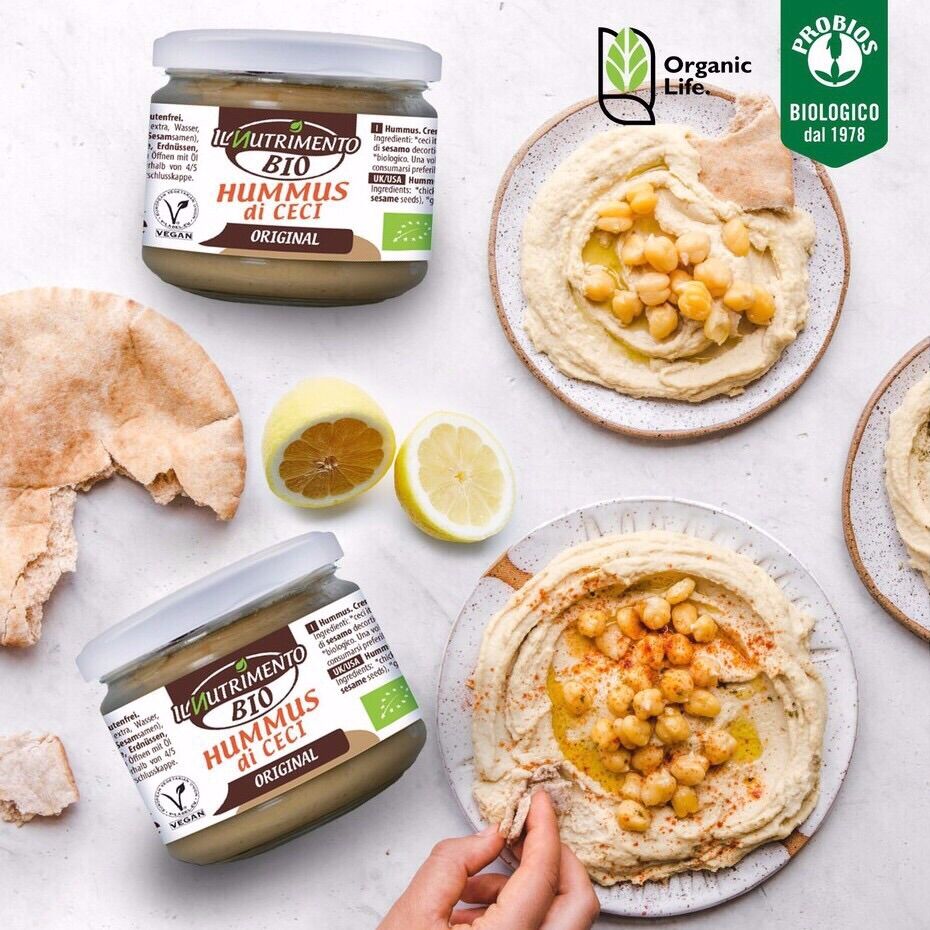 Sốt đậu gà hữu cơ Hummus Probios 180g - Date 3/2023