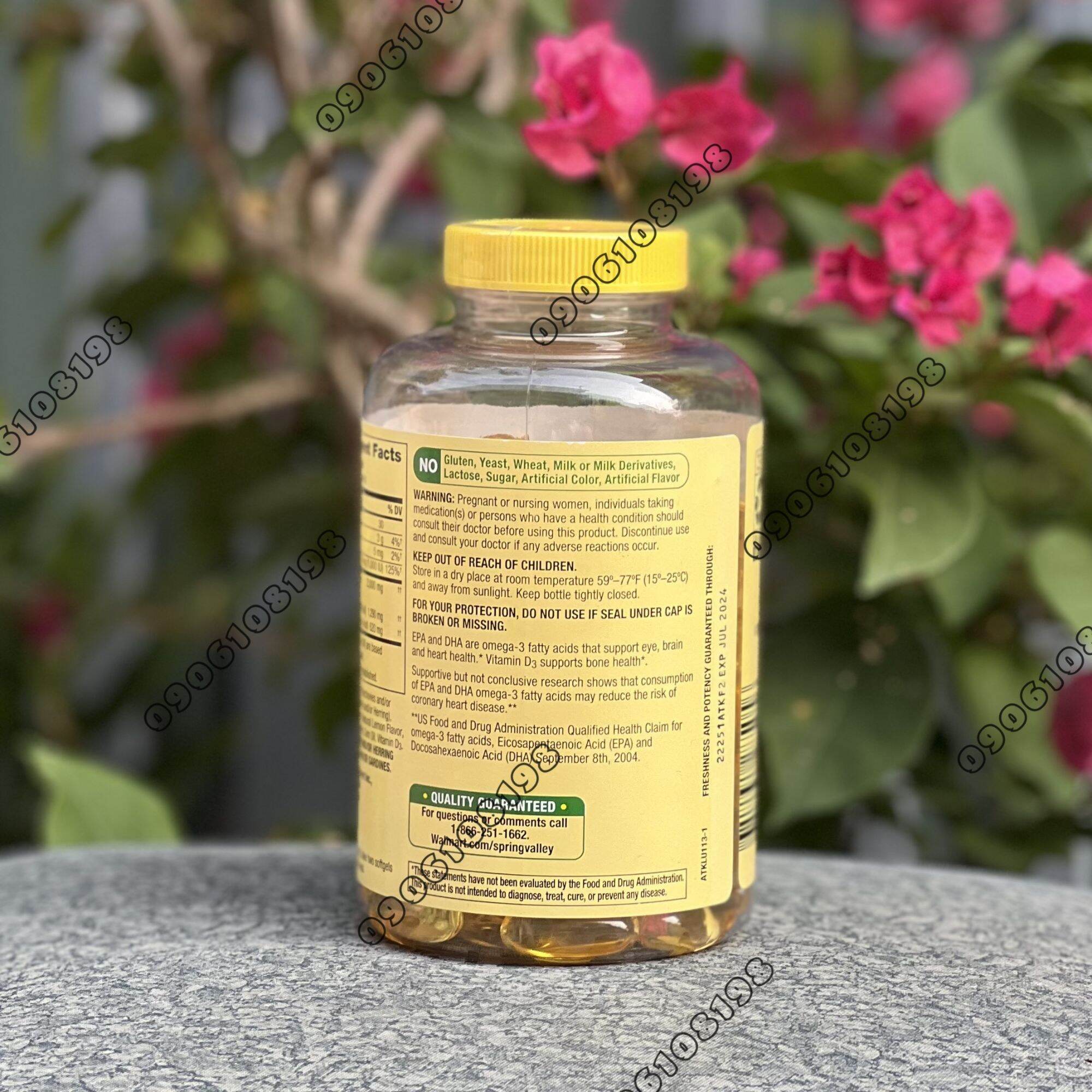 Dầu Cá - Spring Valley Omega3 2000mg 120 viên.