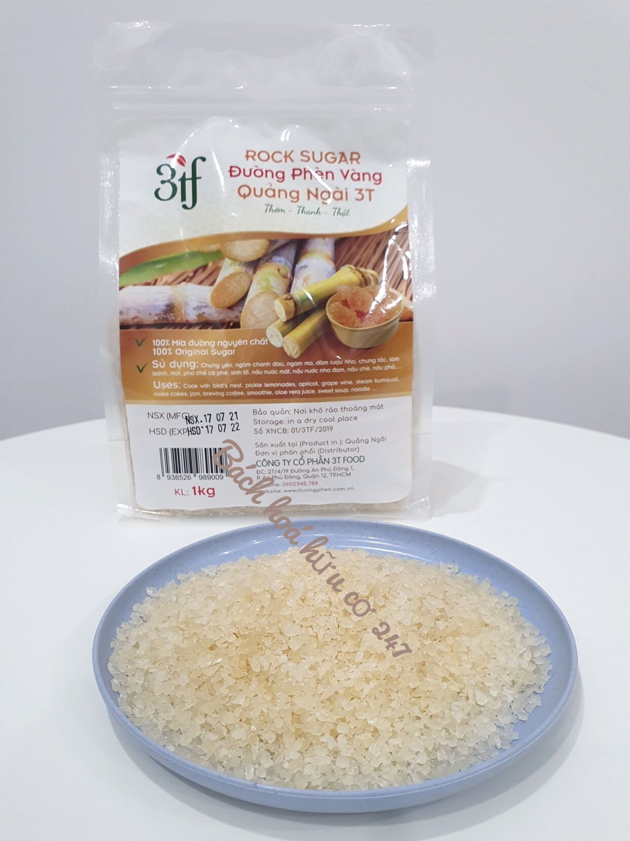 Đường phèn vàng sạch Quãng Ngãi - Hạt nhỏ 1kg