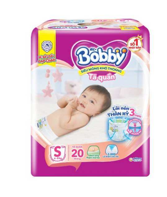 Tả quần bobby S20 dùng cho bé từ 4 đến 8kg