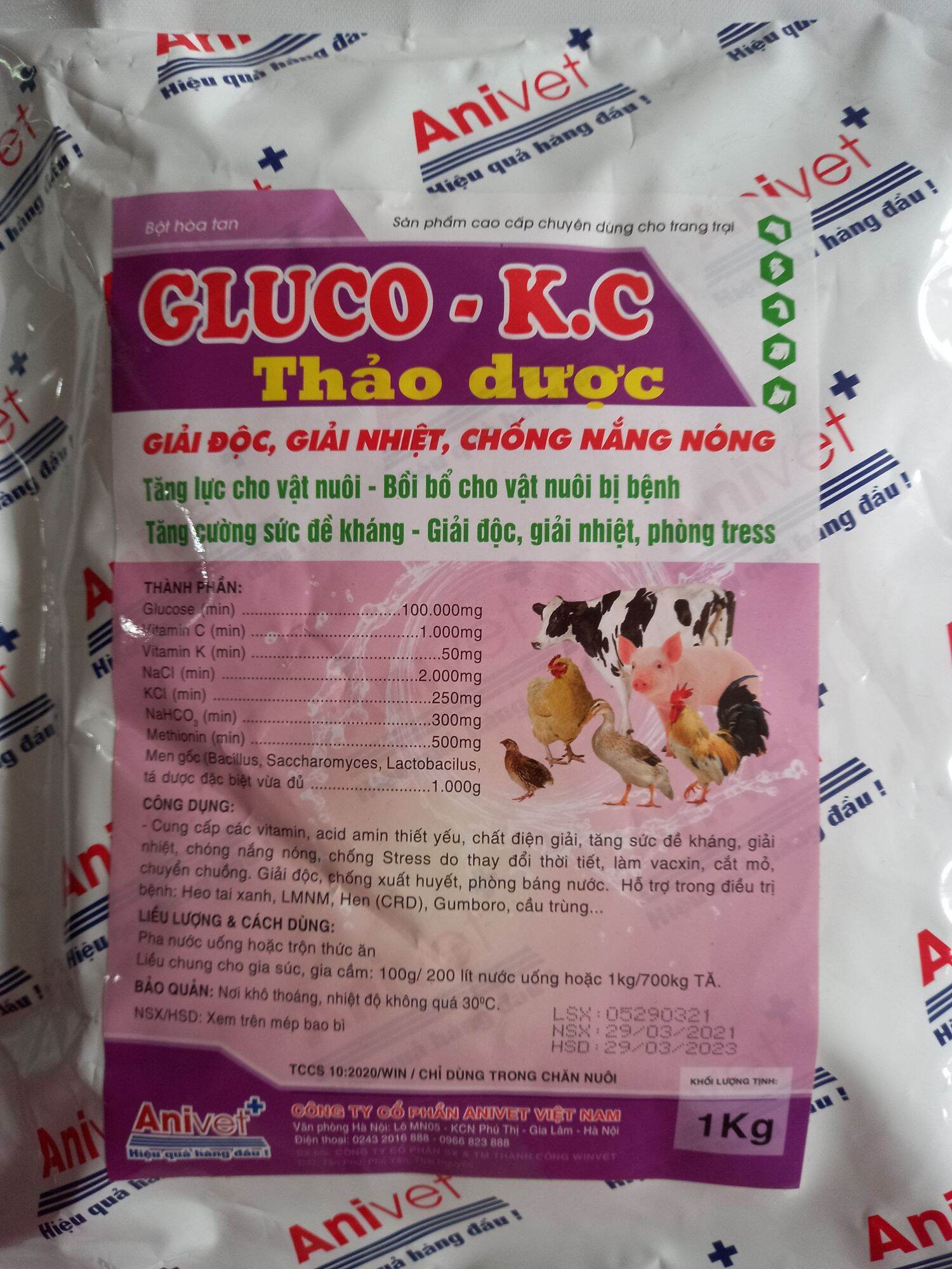 Gluco kc thảo dược giải độc, giải nhiệt, chống nóng 1kg