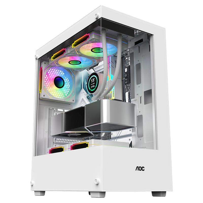 AOC | Compact No-Stand Dual-Sided Side-Translucent Computer Case ATX Giá 869,000 Đồng*Miễn phí vận chuyển