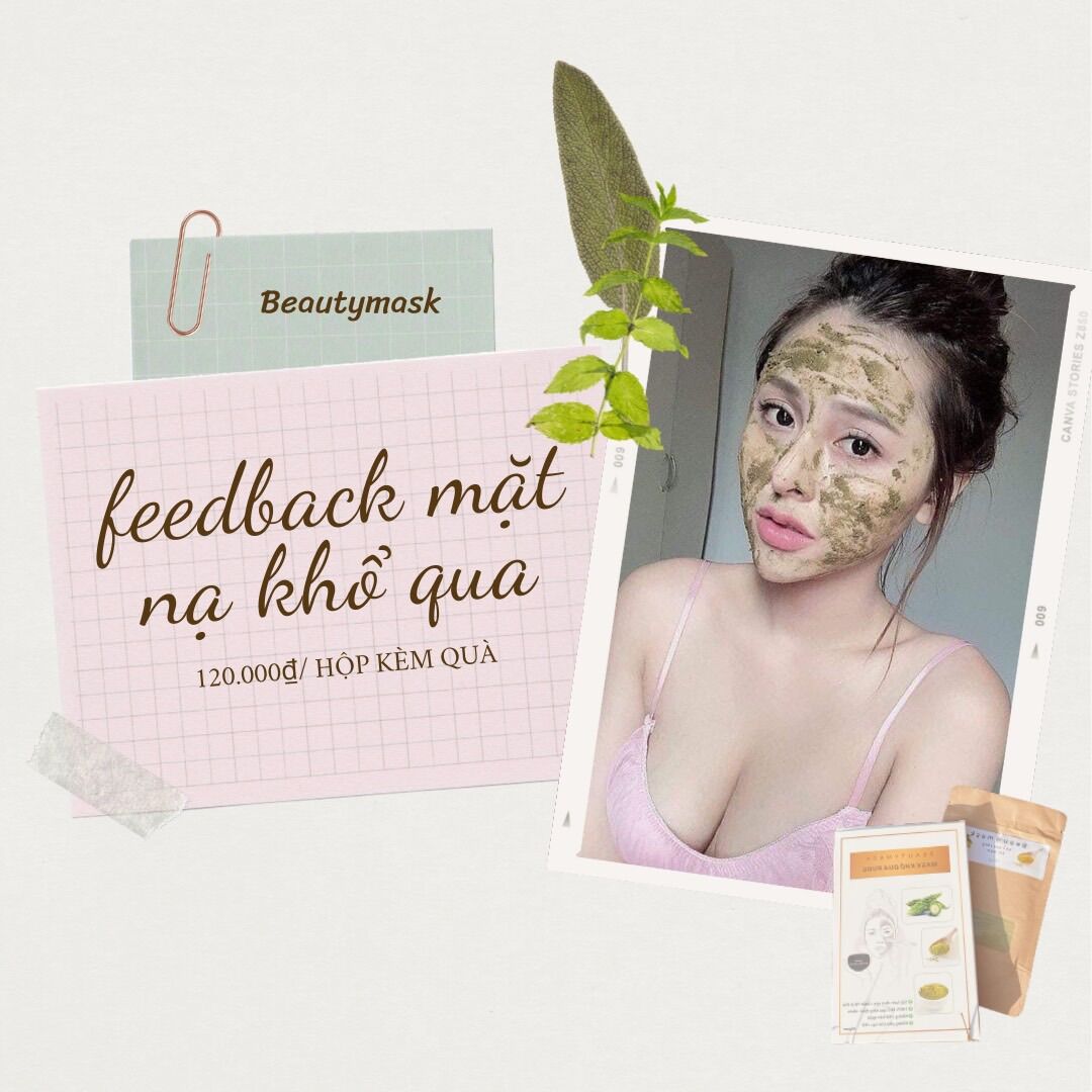 Mặt nạ khổ qua rừng tặng bộ đắp mặt
