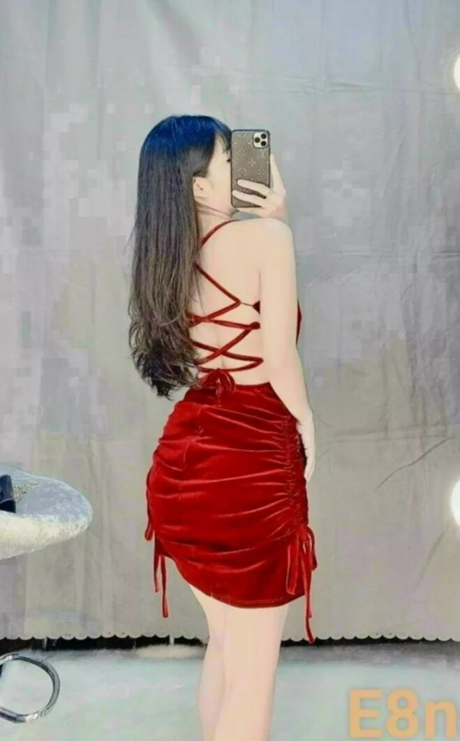 Velvet lace up dress