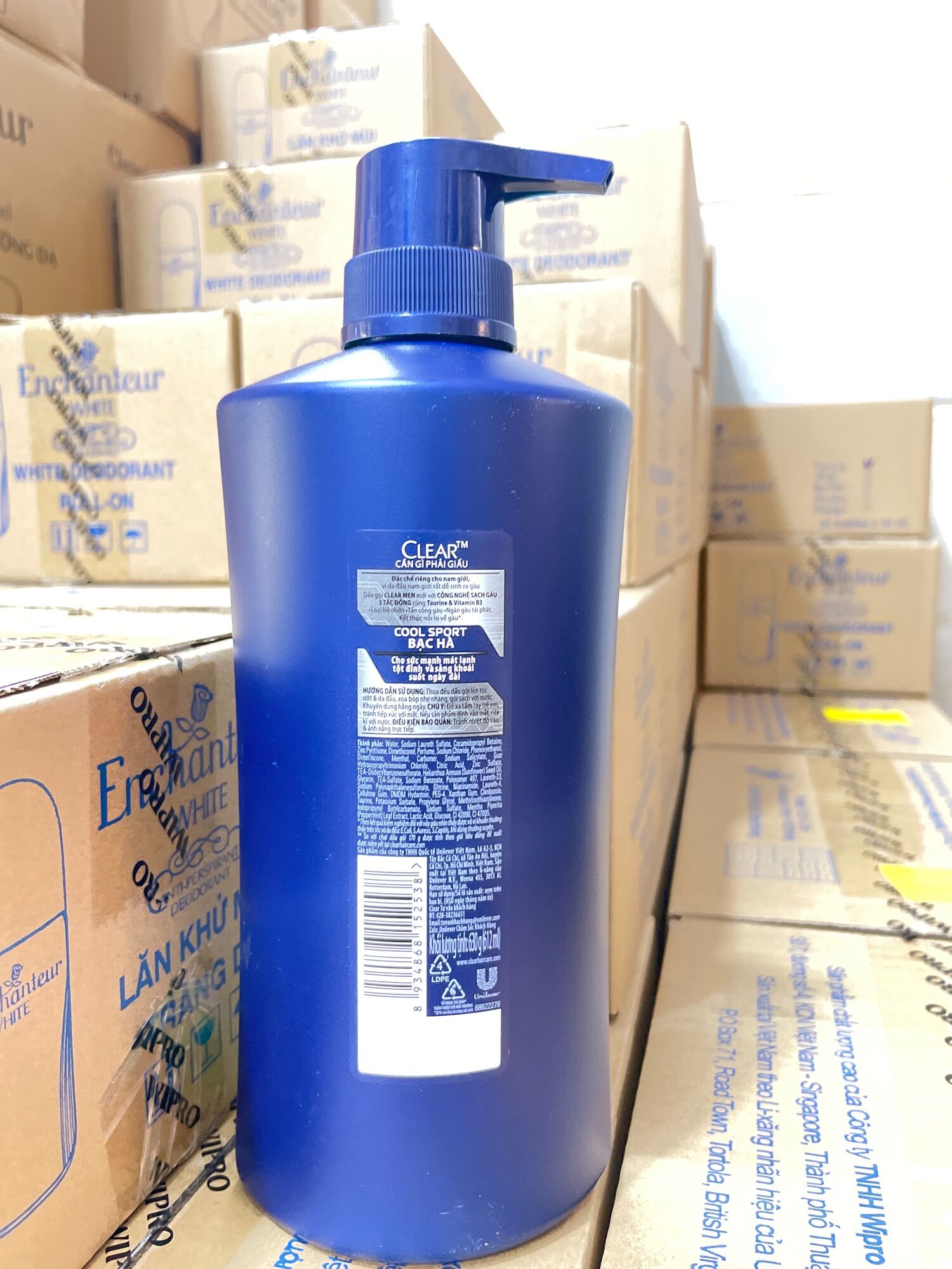 Dầu gội Clear Men Cool Sport Bạc Hà 630g