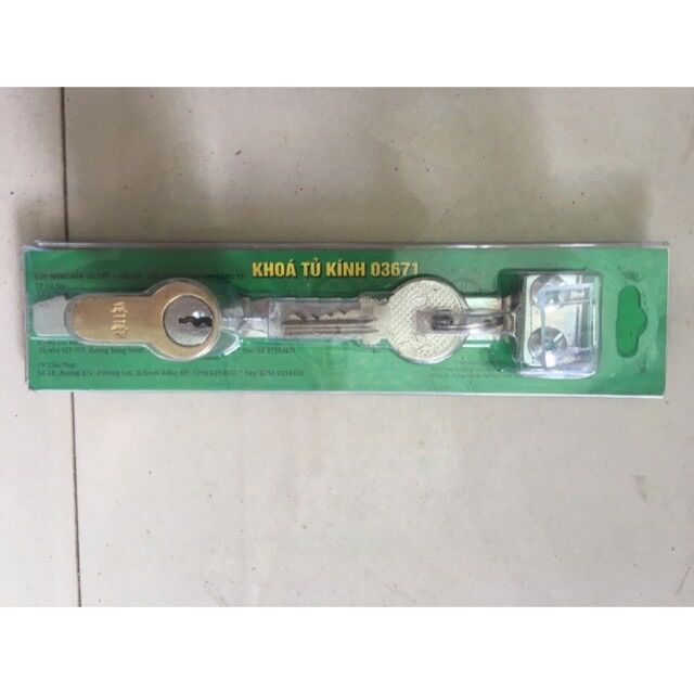 khoá tủ kính việt tiệp 03671 củ đồng