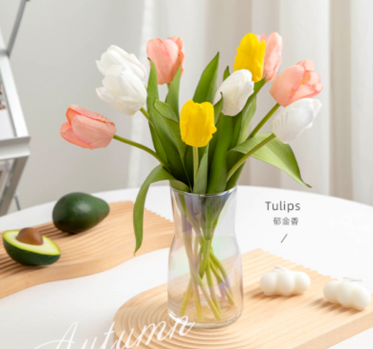 Hoa tulip giả cao cấp phụ kiện chụp ảnh trang trí nhà cửa