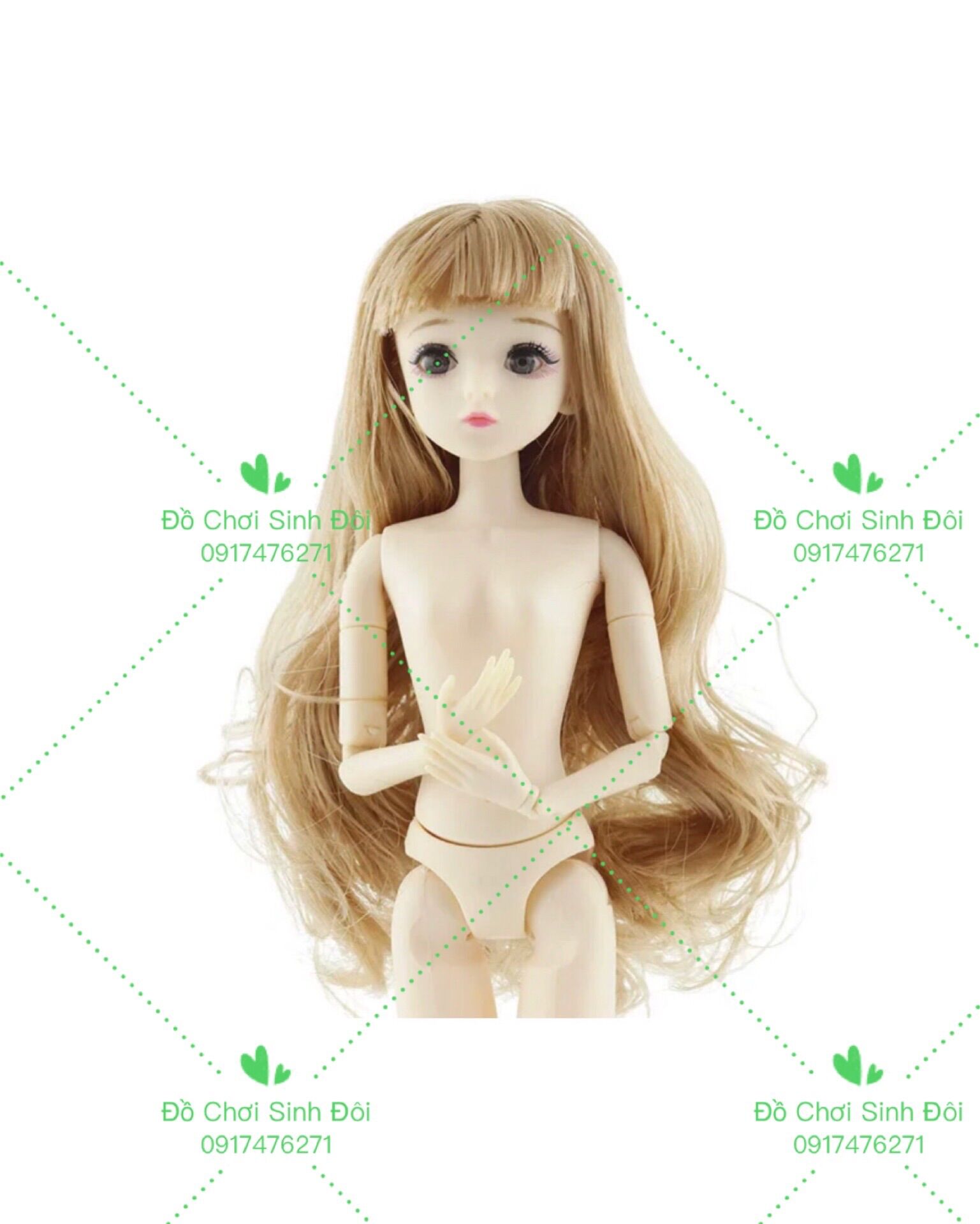 Đầu búp bê mắt 4D - phụ kiện búp bê