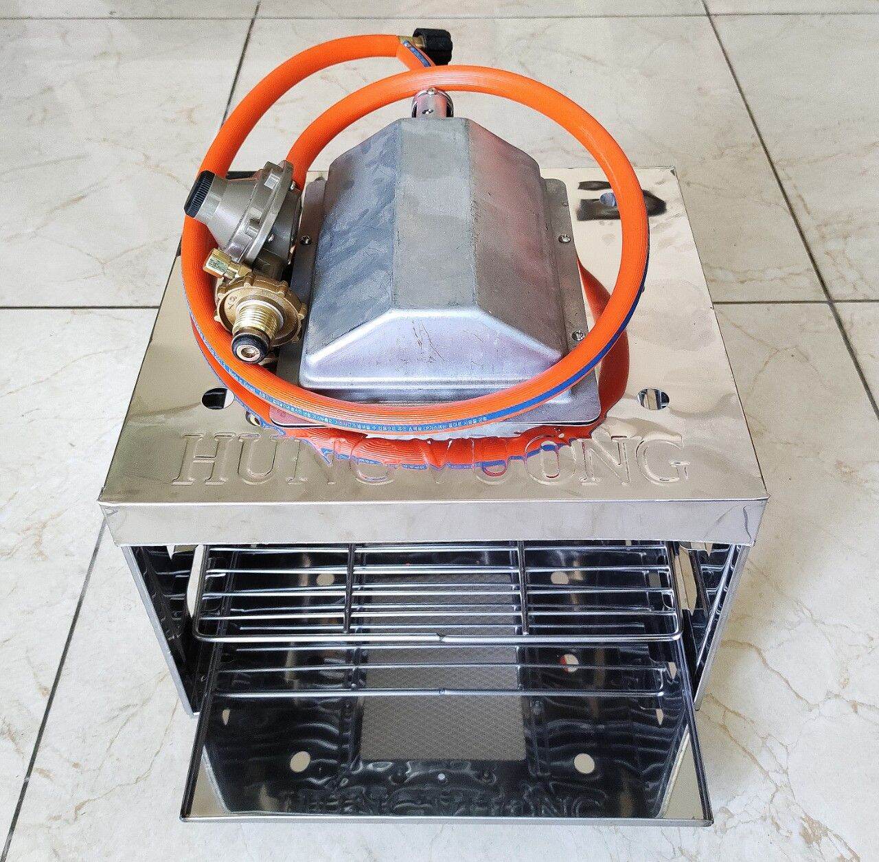 Lò nướng hồng ngoại tách mỡ chạy gas tặng kèm van dây - 0868812385