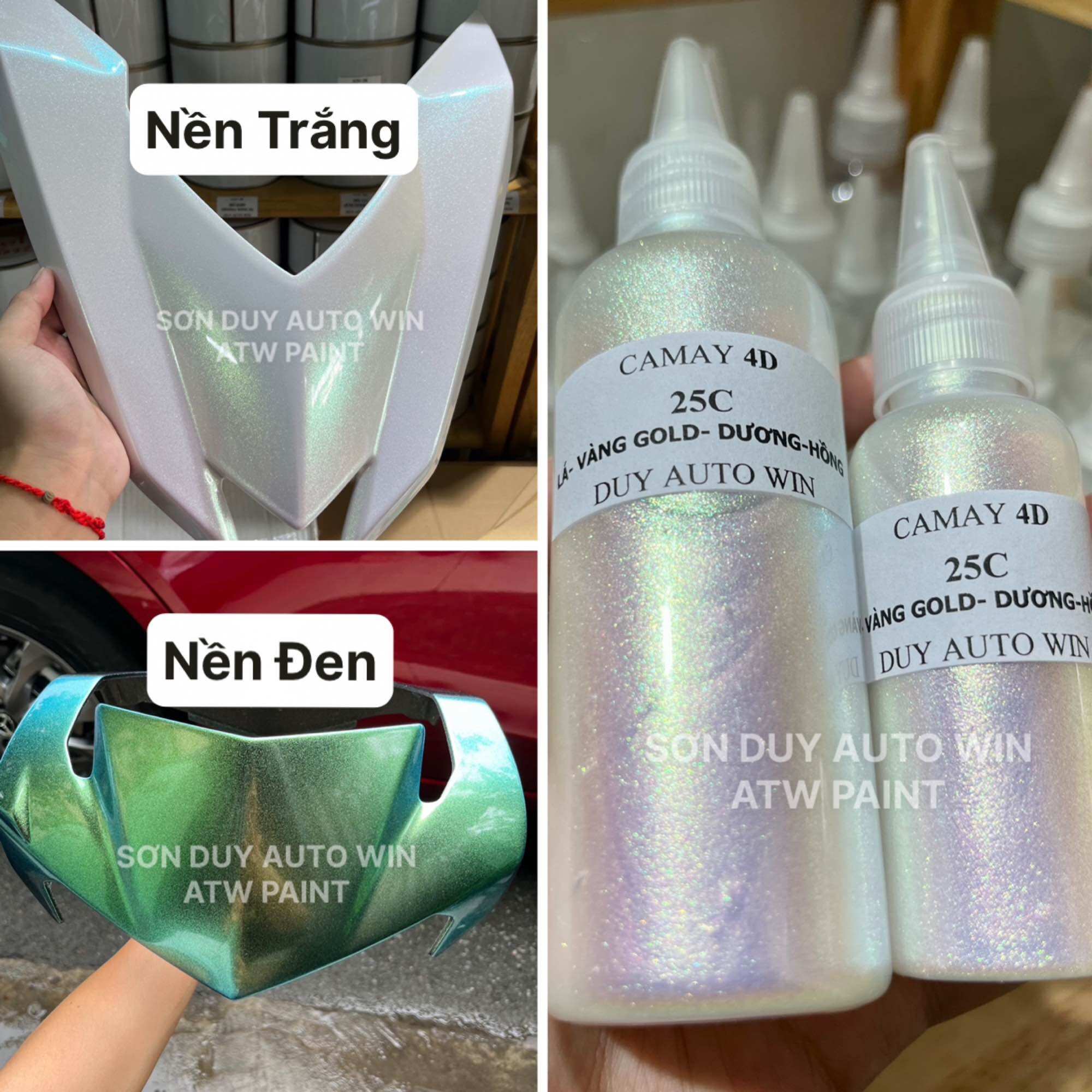 Camay 4d. 25c - sơn xe máy đóng chai 100g và 50g