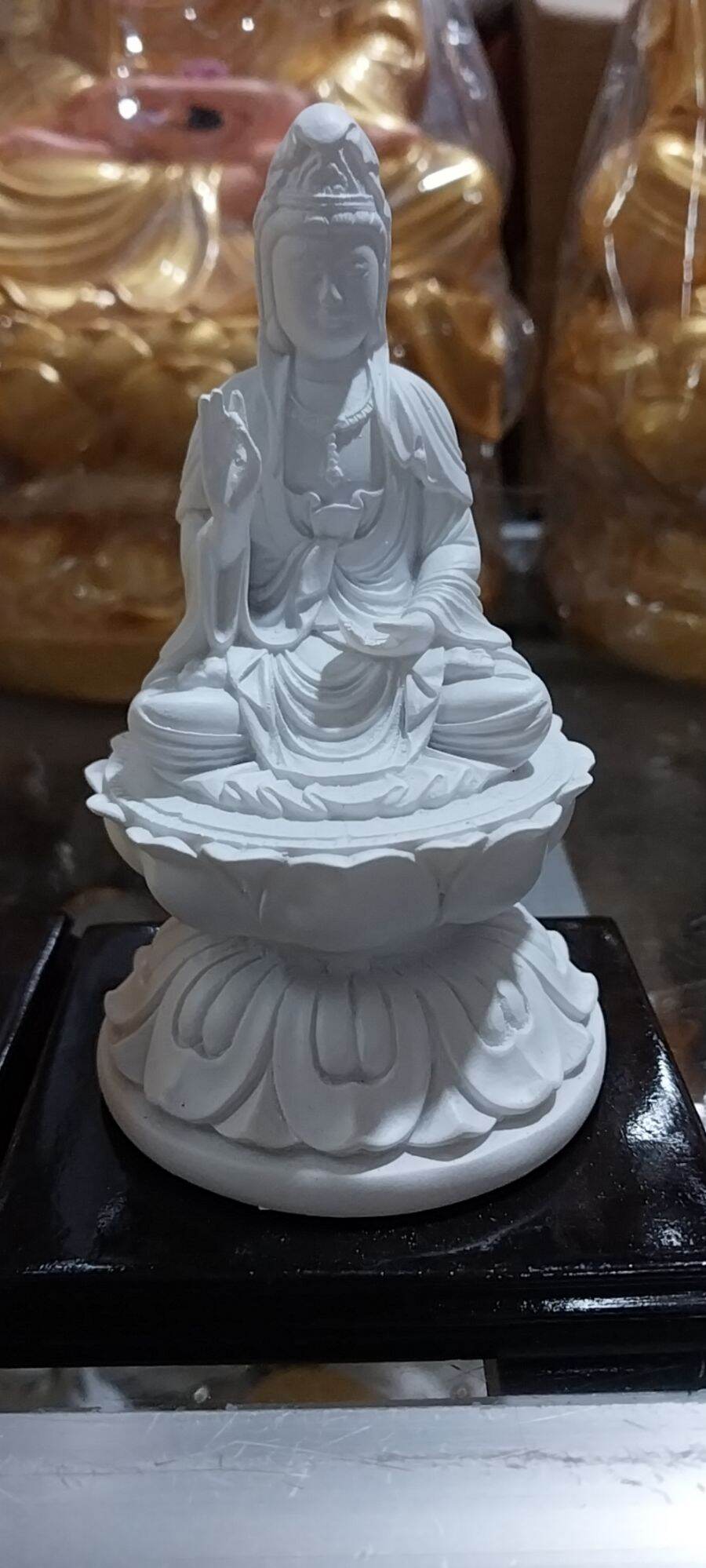 Tượng mẹ quan âm ngồi 12cm