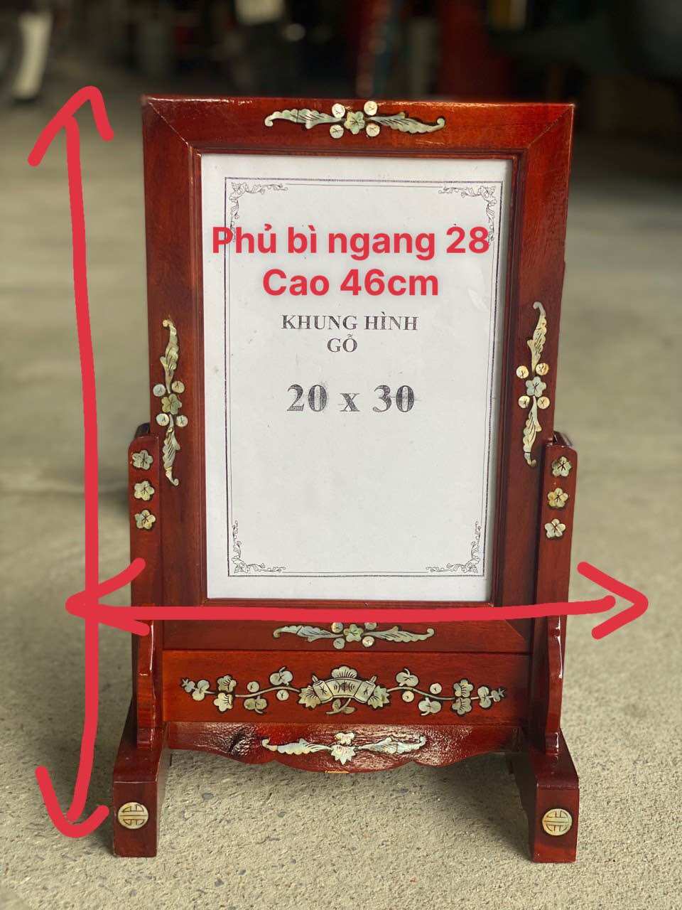 Khung Hình Cẩn Xà Cừ gỗ Tràm 2 kích thước