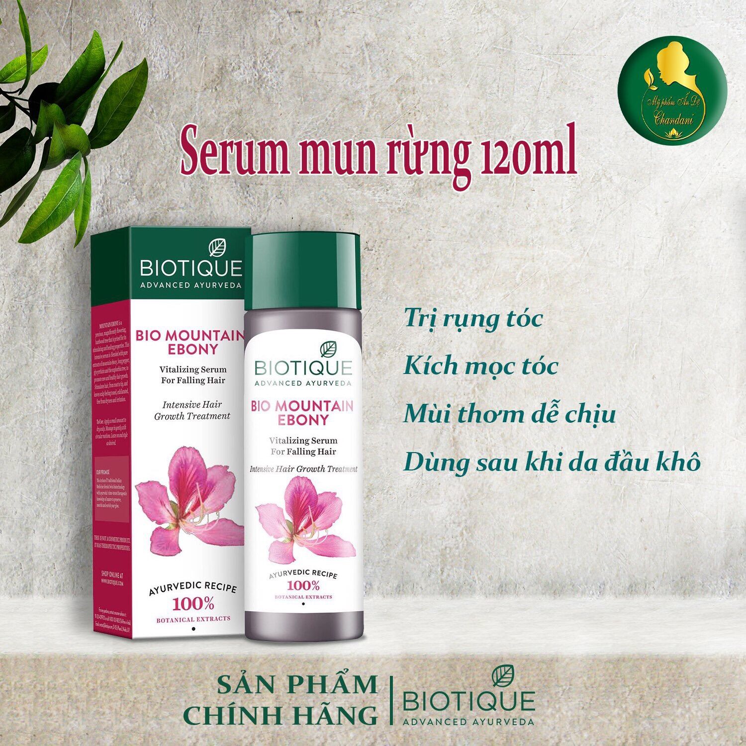 Serum mun rừng giảm rụng tóc và kích mọc tóc Biotique 120ml