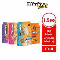 [15KG]Thức Ăn Cho Mèo Minino Cho Mèo Mọi Lứa Tuổi - Vị Hải Sản - Vị Cá Hồi - Vị Mực