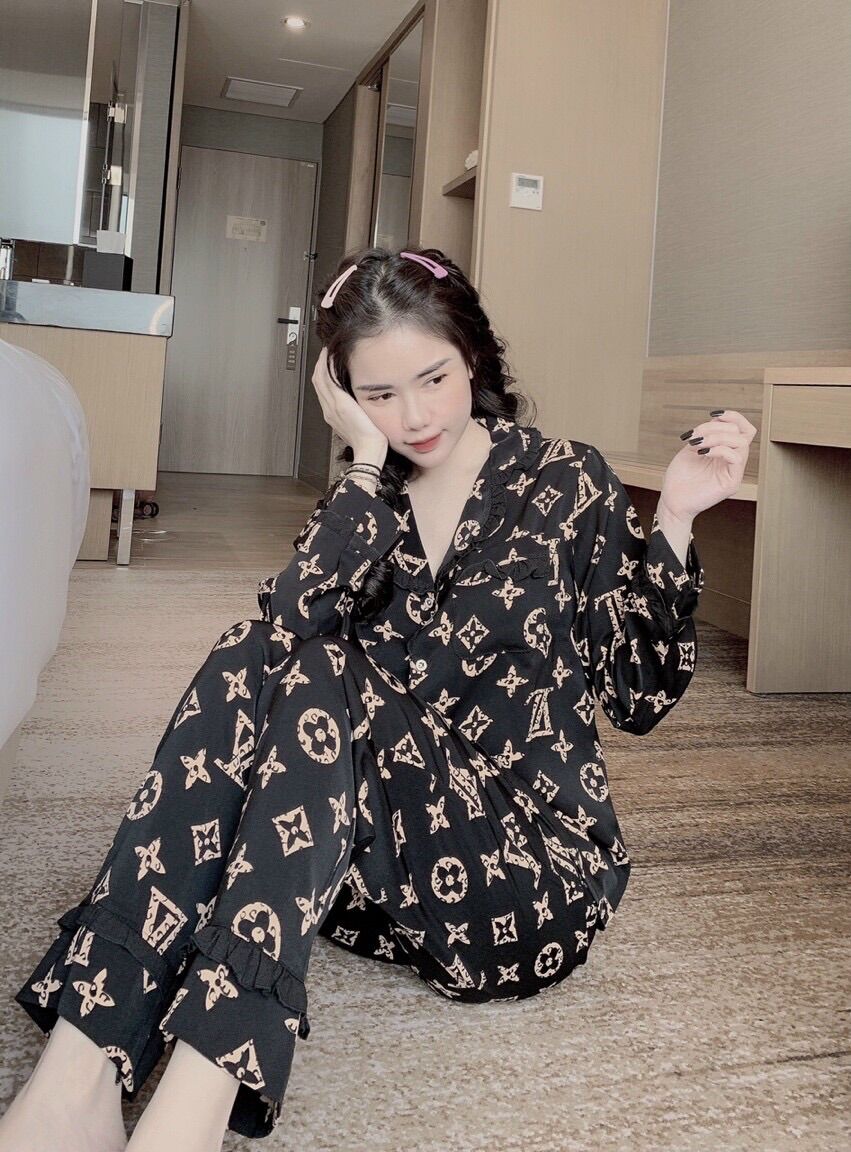 Bộ Pijama dài tay bèo mẫu mới chất Mango