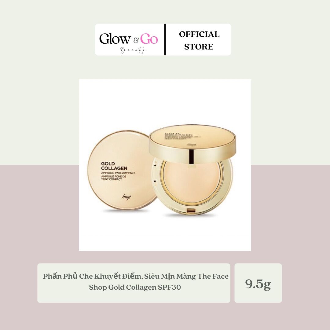 Phấn Phủ Dạng Nén Che Khuyết Điểm, Kiềm Dầu Chiết Xuất Từ Gold Collagen Chống Nắng SPF30 (100% From Korea)