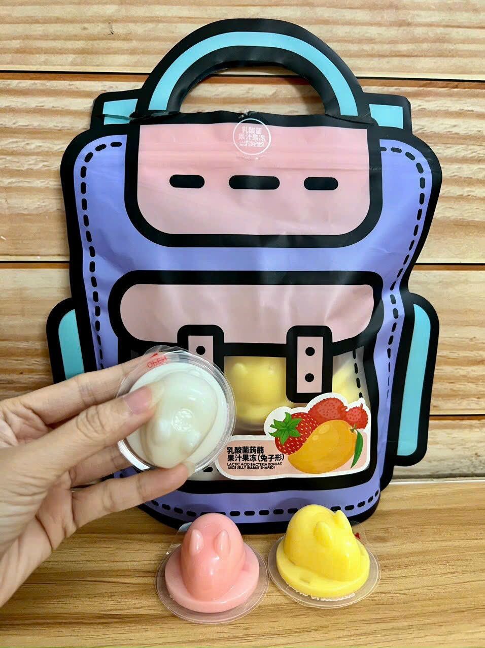Thạch pudding trái cây Balo cho bé 2 màu