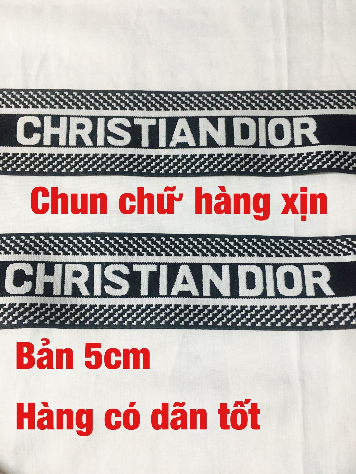 1m Chun chữ may cạp quần bản 5cm có giãn tốt