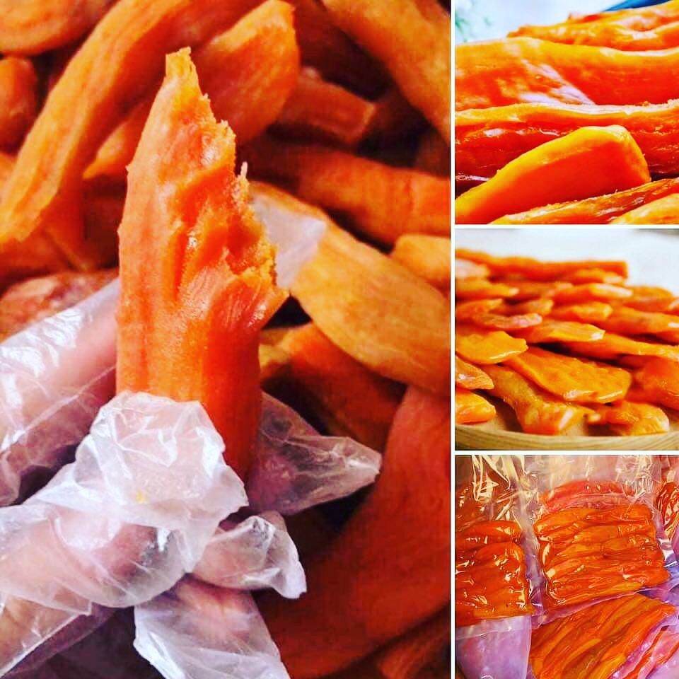 500g Khoai sấy dẻo nguyên củ Tà Nung không đường bịch 250g