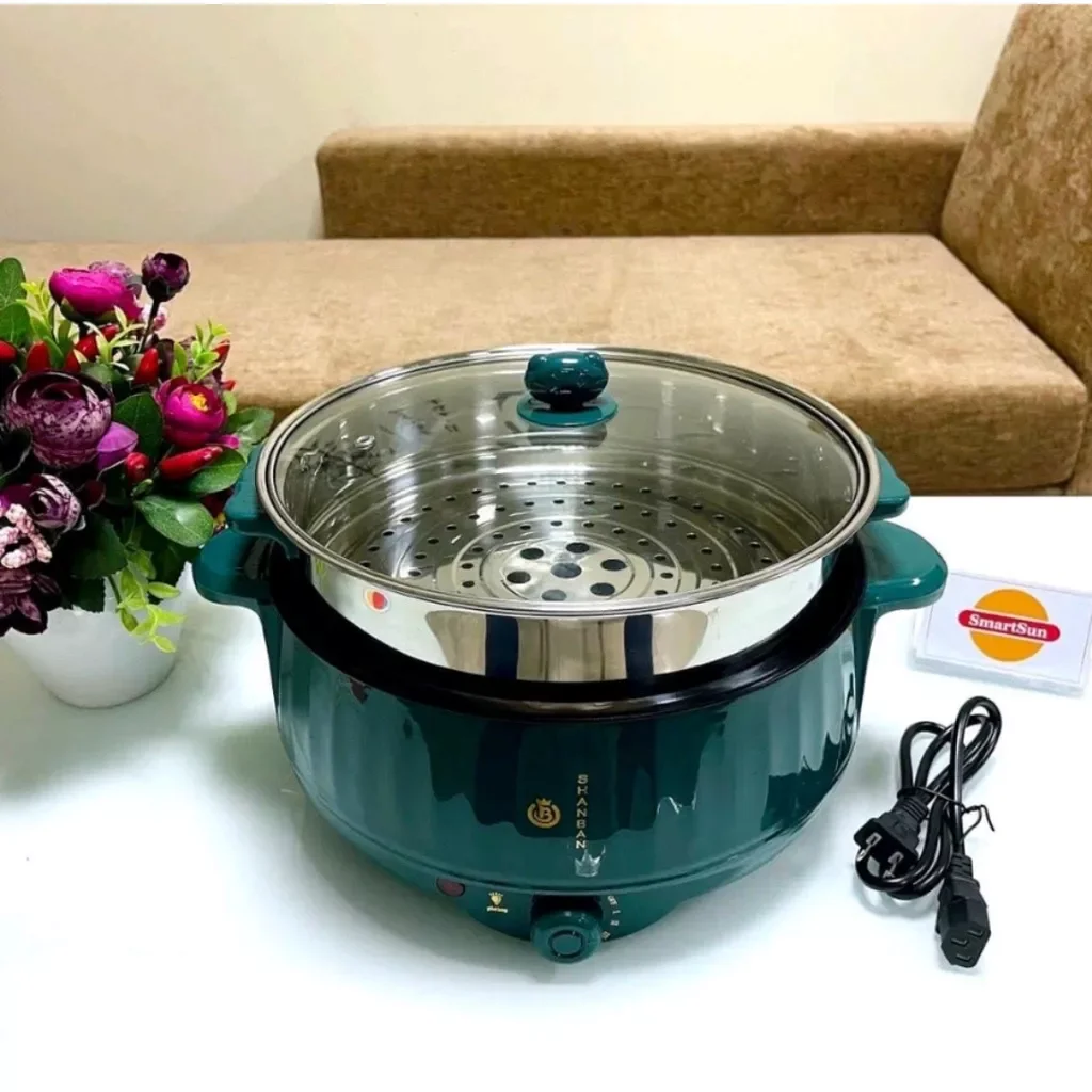 Nồi lẩu điện, nồi lẩu đa năng nắp kính size 28cm.