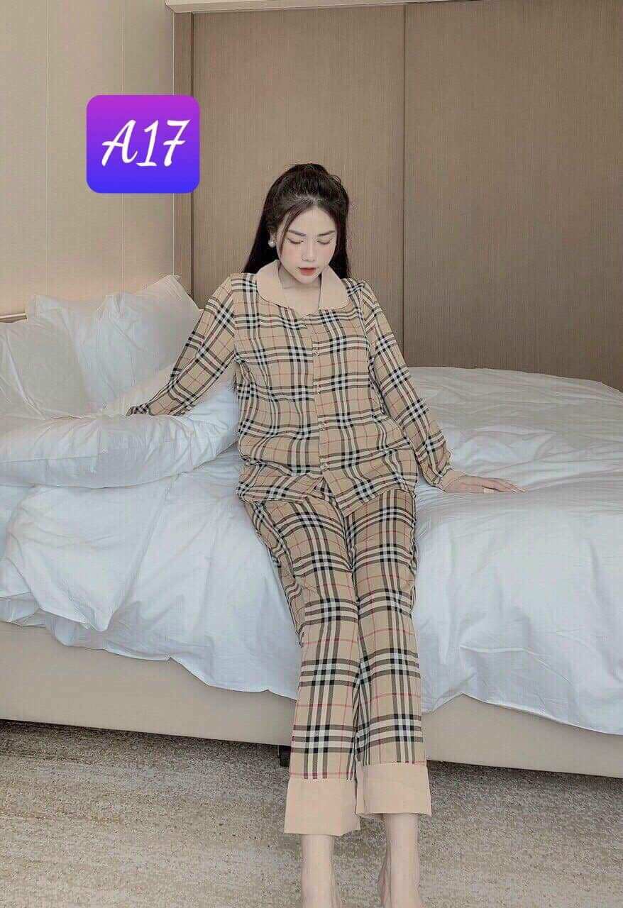 Bộ Lụa Cổ Sen Tay Dài , Đồ ngủ nữ pijama lụa mango mặc nhà dài tay lụa cao cấp dễ thương