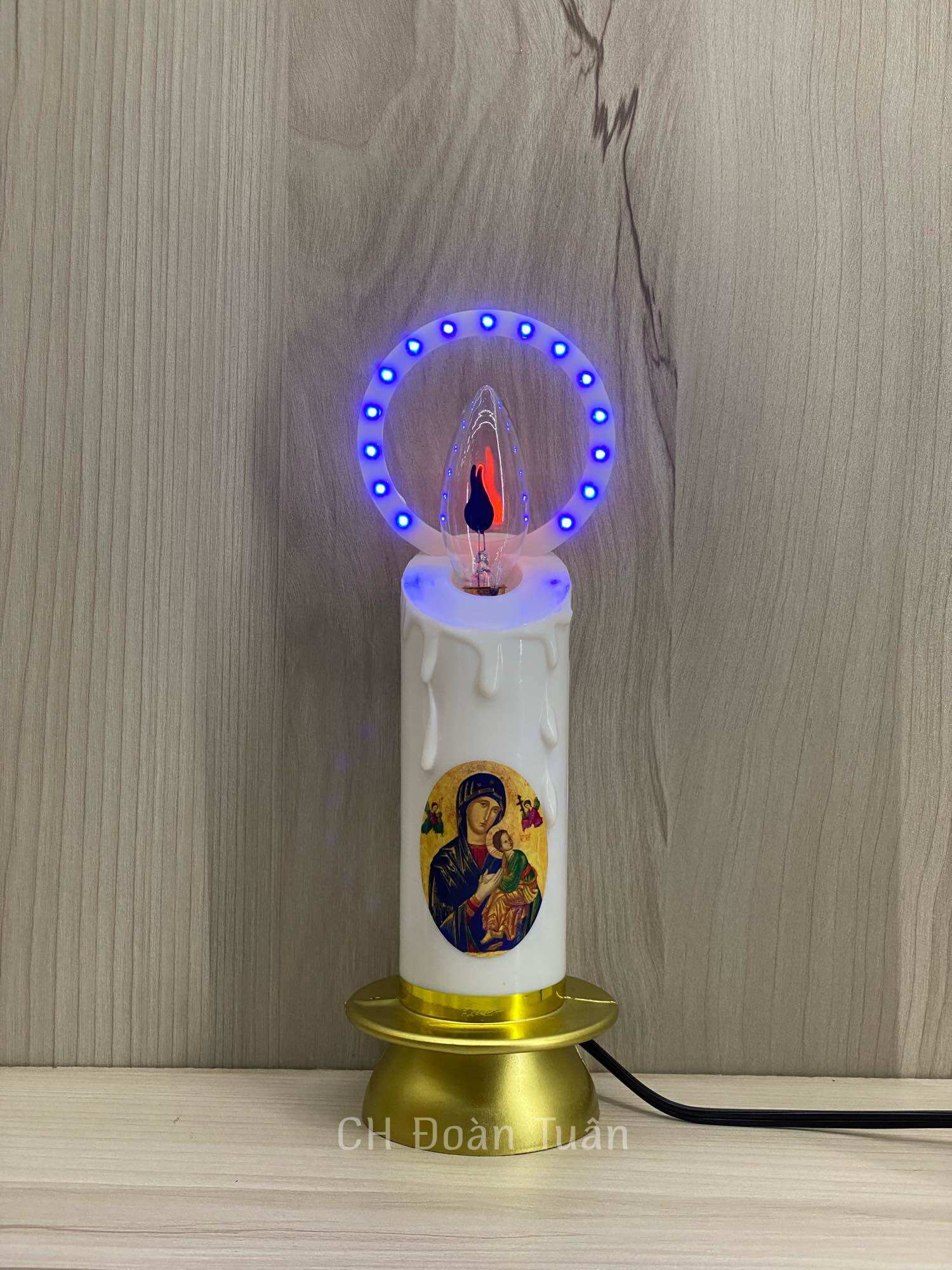 Đèn thờ Công Giáo Vòng hào quang led - Đèn nến sử dụng bóng lửa-giá bán/1 cái