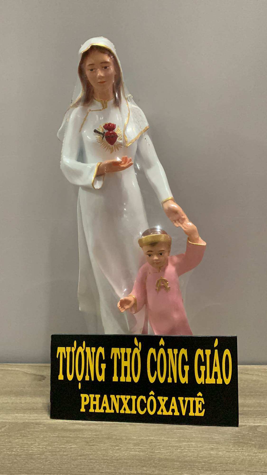 Tượng mẹ khiết tâm đồng hành 40cm.