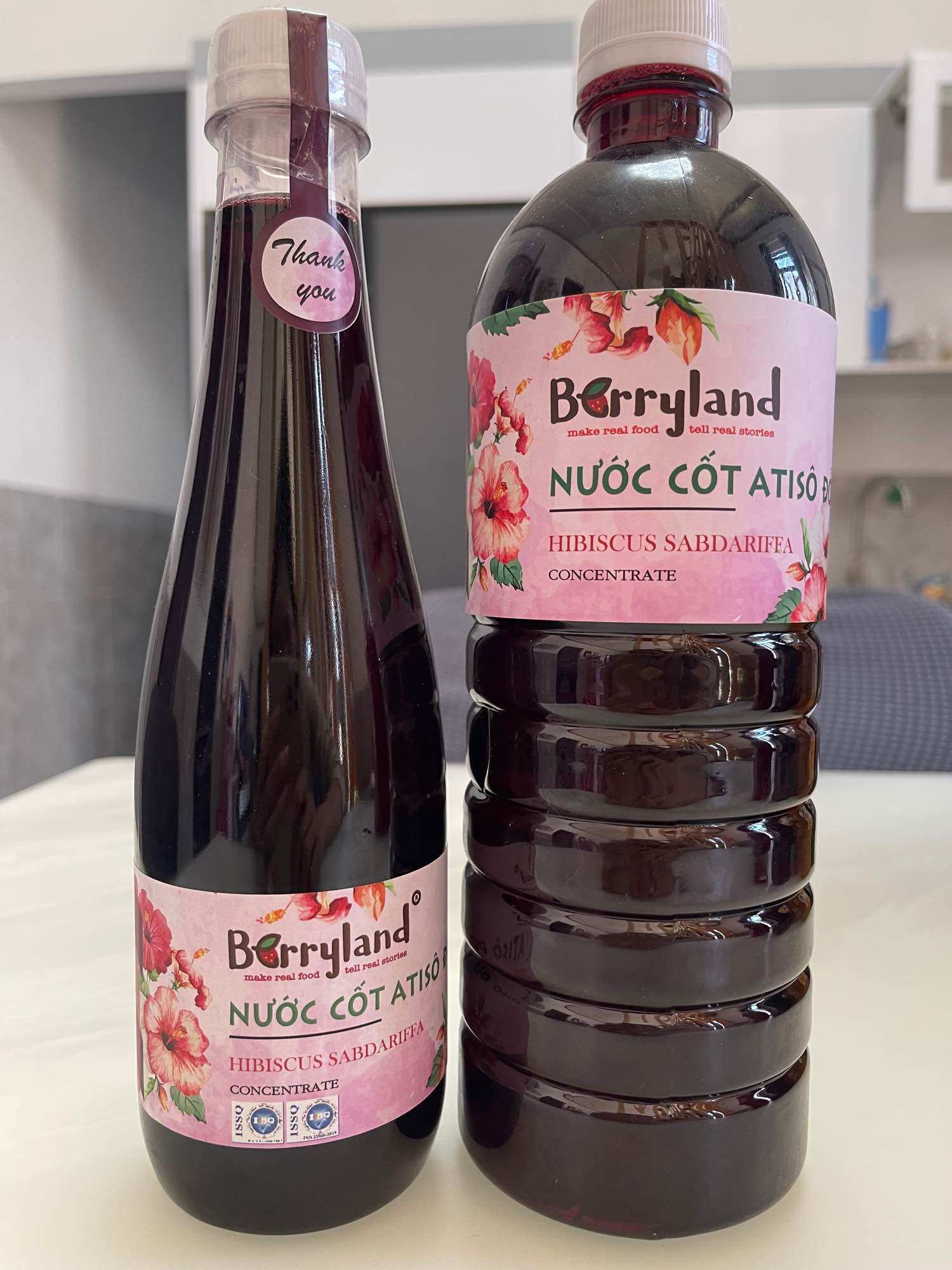 (Mua 3 tặng 1 full size) Nước cốt hoa atiso đỏ Berryland 1 lít red archichoke