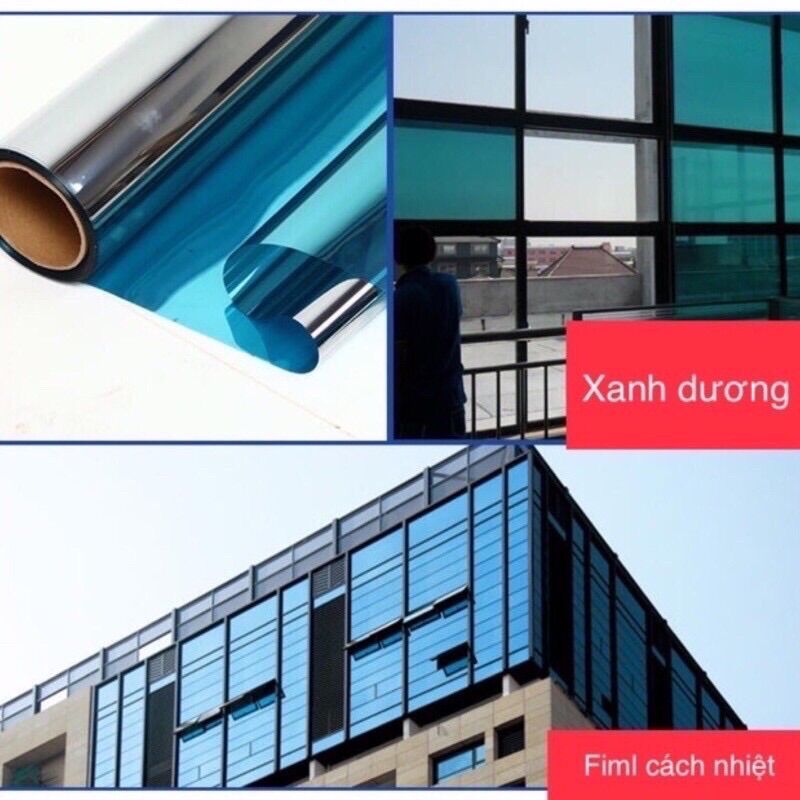 [Combo 5md* Khổ 1m]Phim Dán Kính Phản Quang Cản Nhiệt 99% Cửa Công Ty, Văn Phòng Nhà ở