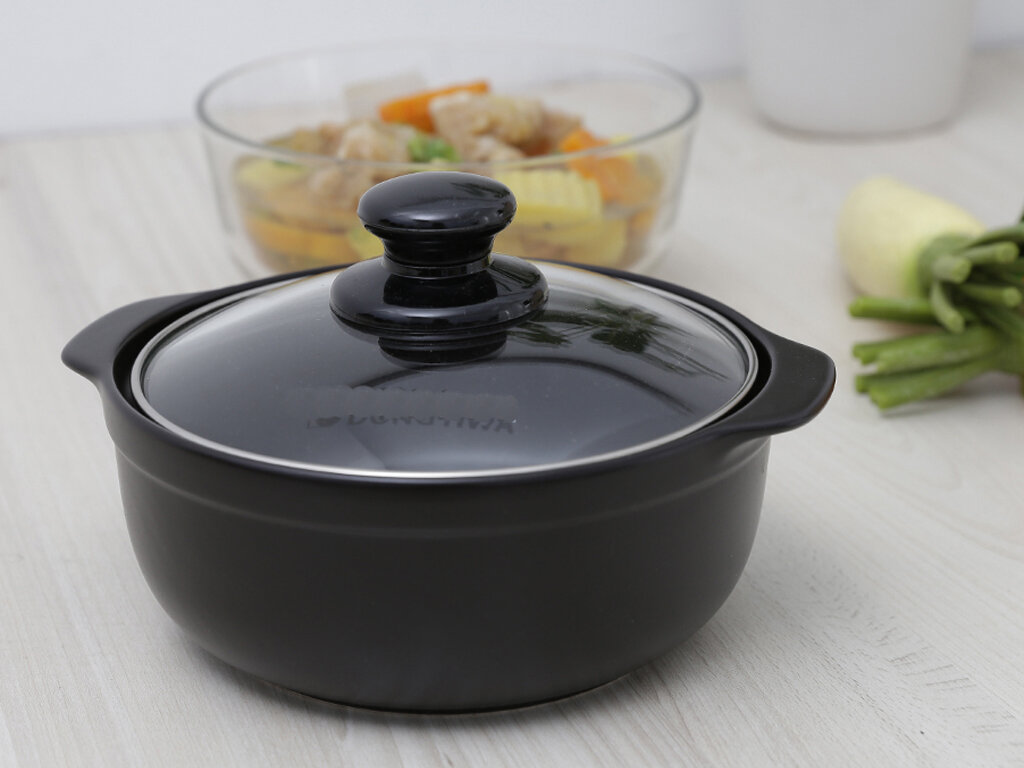nồi đất kho cá - nồi đất nắp kính - nồi đất hầm cao cấp