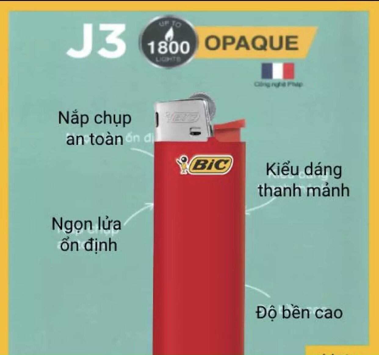 [ CHÍNH HÃNG]Phụ kiện Đá BIC J3 size trung nhiều lựa chọn