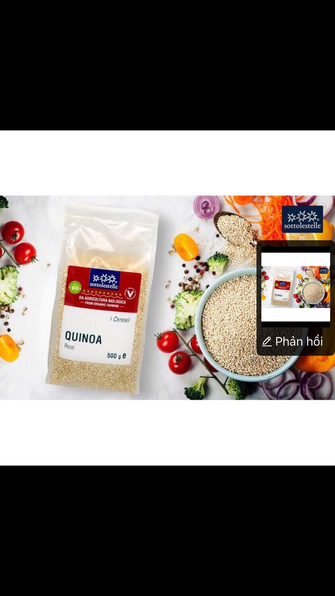 [ Tách lẻ 100g ] Hạt Quinoa trắng hữu cơ Sottolestelle - Ý