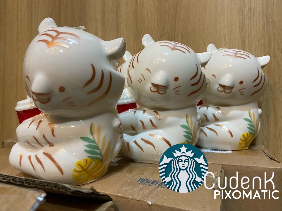 Ống Heo Đất Hình Cọp Starbucks - Ly Bình Starbucks
