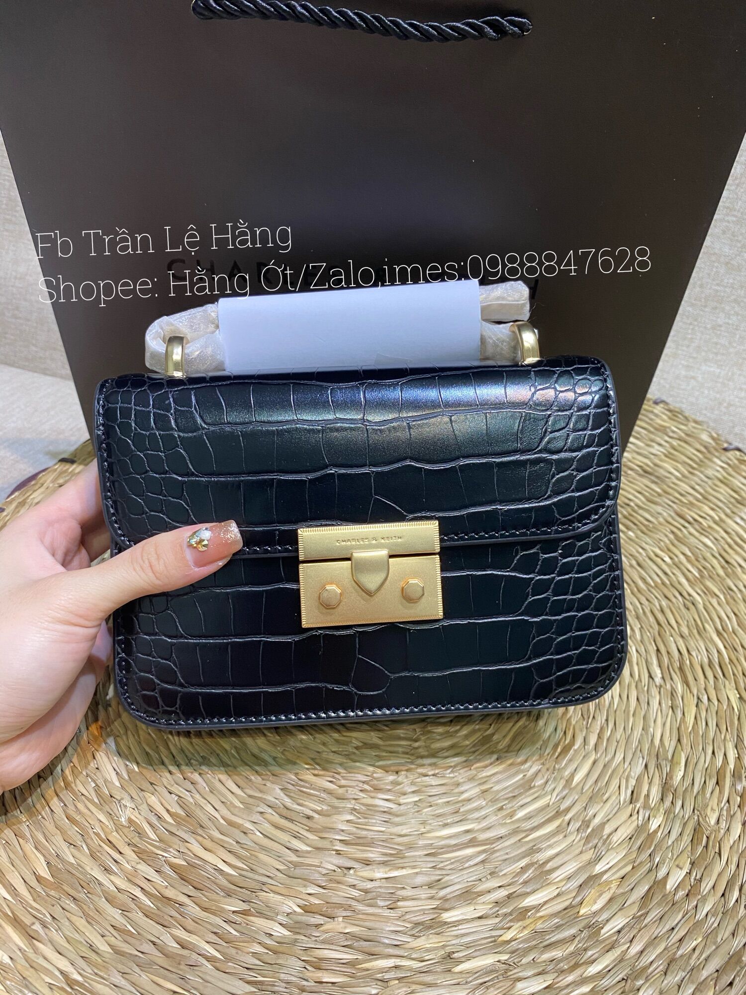 Túi chữ C chuẩn xuất size mini 18cm