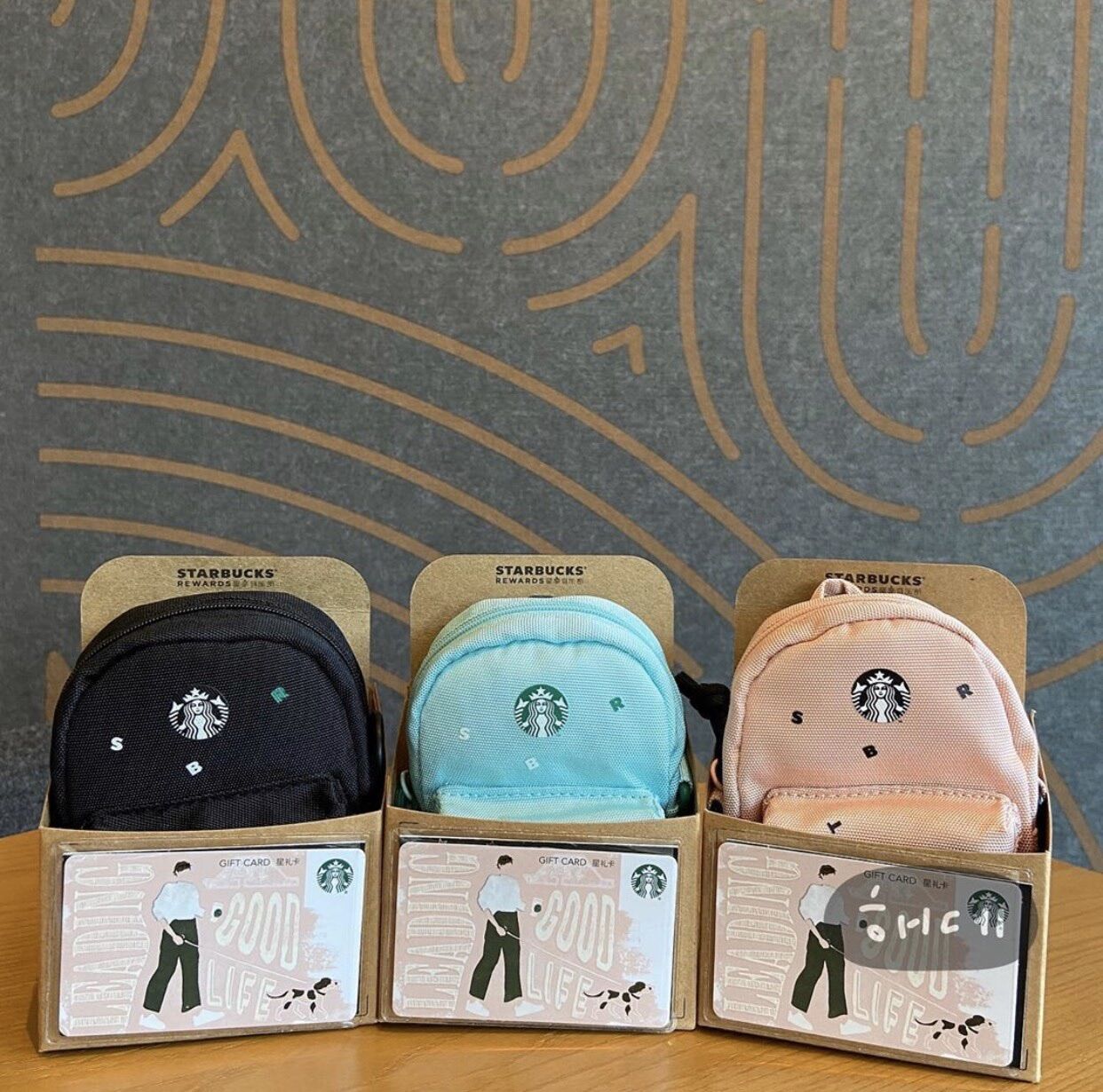 Móc Khoá Balo Mini StarbuckS kèm dây đeo chéo
