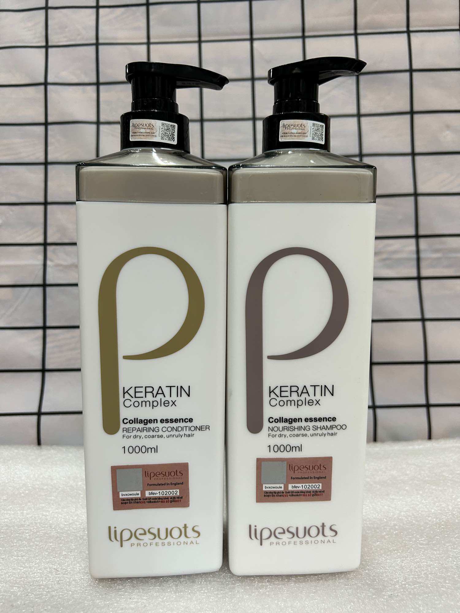 Cặp gội xả p keratin 1000ml*2 phục hồi hư tổn giúp tóc mềm mượt thơm hương nước hoa