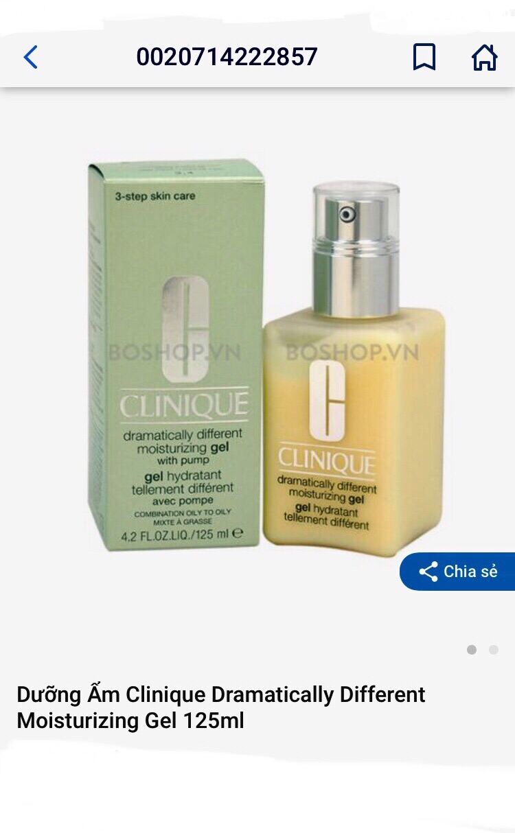 💎 Kem Dưỡng Da Clinique Dramatically Different Moisturzing Gel 125Ml💎