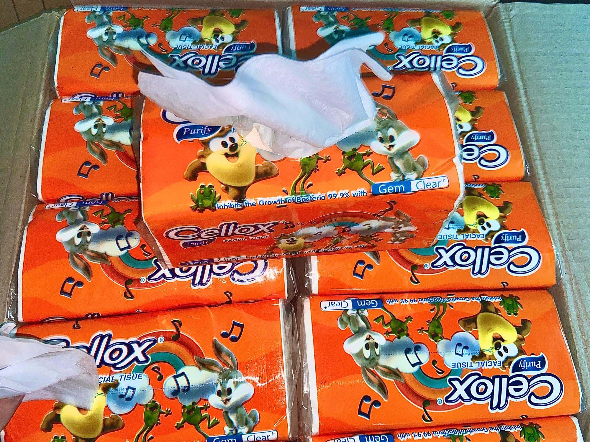 Giấy rút lụa 3 lớp Cellox 260 tờ [Khăn giấy rút] giấy dai mịn thấm hút tốt